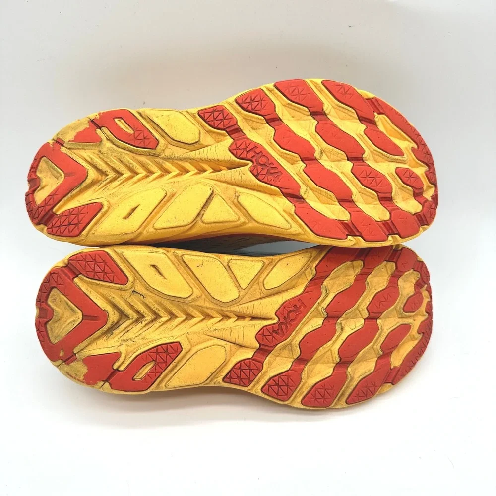 Hoka One One Clifton 8 Summer Song/Ice Flow Women Running Shoes Blue Orange 8.5